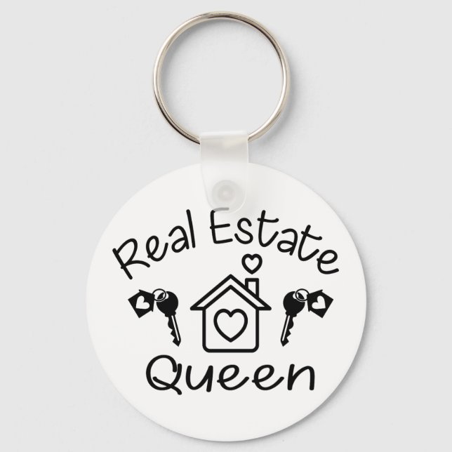 Funny Real Estate Agent Home Broker Cute Realtor Keychain (Front)