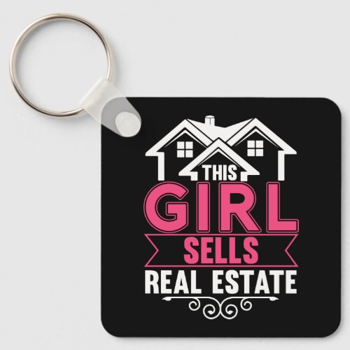 Funny Real Estate Agent Home Broker Realtor Keycha Keychain