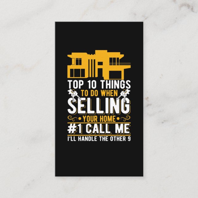 Funny Real Estate Agent Humor Property Broker Business Card (Front)