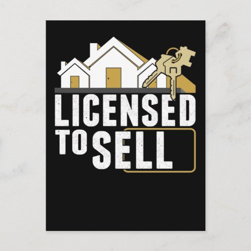 Funny Real Estate Agent Humor Property Broker Postcard