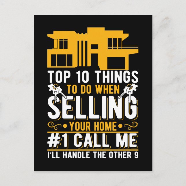 Funny Real Estate Agent Humor Property Broker Postcard (Front)
