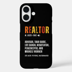 Funny Real Estate Broker Realtor iPhone 16 Case