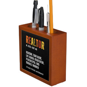Funny Real Estate Broker Realtor Desk Organizer