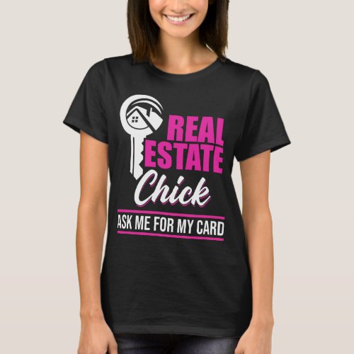 Funny Real Estate Chick Property Broker Women T_Shirt