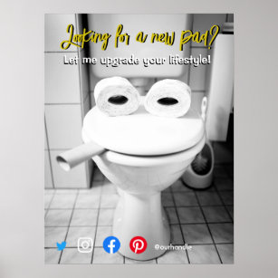 Funny Toilet Signs Postcards - No Minimum Quantity | Zazzle
