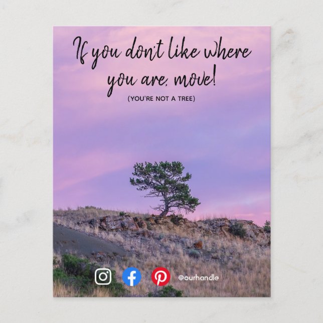 funny real estate postcard move you're not a tree flyer (Front)