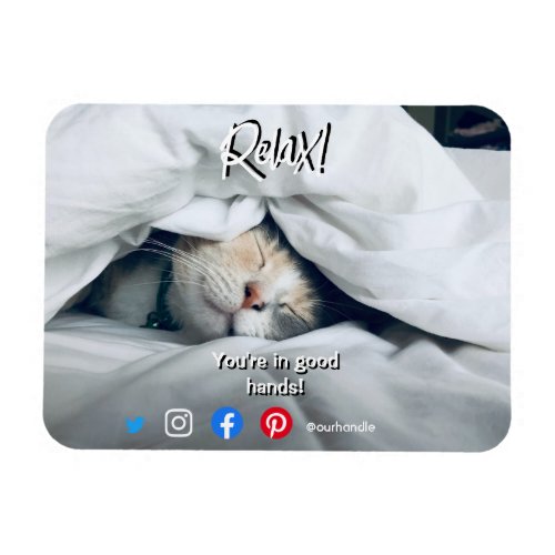 funny real estate postcard relaxed cat magnet