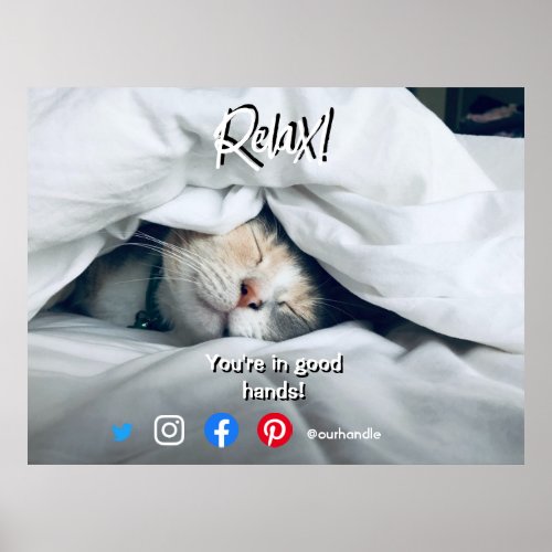 funny real estate postcard relaxed cat poster