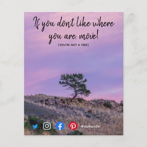 funny real estate postcard youre not a tree flyer