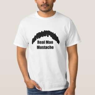 Funny Real Men Cookie Duster Mustache T-Shirt