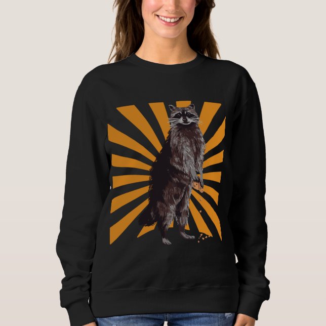 Funny Realistic Raccoon Sweatshirt (Front)