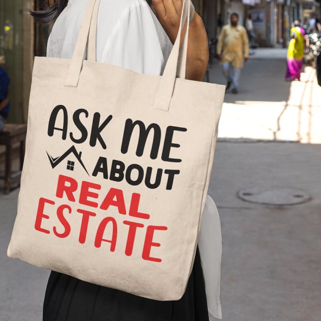 Funny Realtor Gift Real Estate Agent Broker  Tote Bag (Creator Uploaded)
