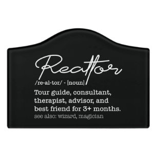 Funny Realtor Job Description Real Estate Humor Door Sign