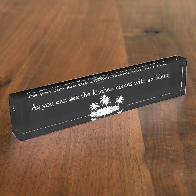 Funny Realtor Office Humor Desk Name Plate (Side)