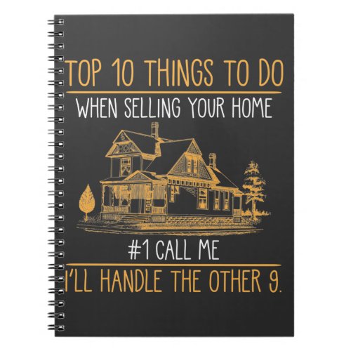 Funny Realtors House Seller Real Estate Agent Notebook