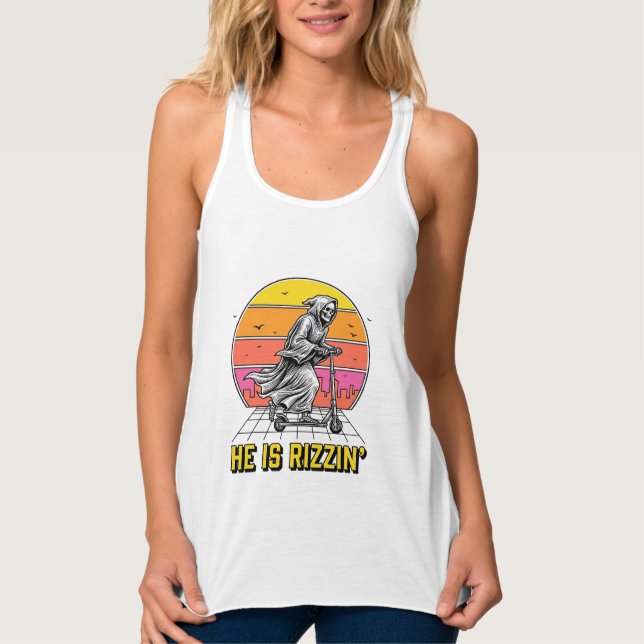 Funny Reaper Scooter Vintage Sunset Shirt Design_1 (Front)