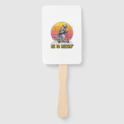 Funny Reaper Scooter Vintage Sunset Shirt Design_1 Hand Fan
