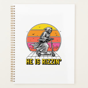 Funny Reaper Scooter Vintage Sunset Shirt Design_1 Planner