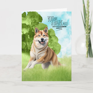 Funny reBARKable Akita Dog Congratulations Card