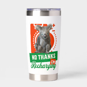 Funny Recharging Koala Introvert Mood Insulated Tumbler