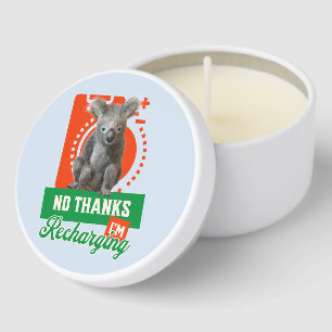 Funny Recharging Koala Introvert Mood Mini Candle Favors