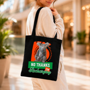 Funny Recharging Koala Introvert Mood Tote Bag
