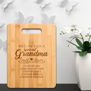 Funny Recipe for a Special Grandma, Engraved Cutting Board