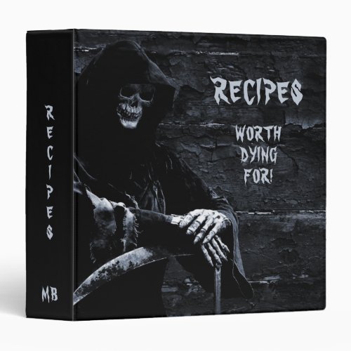 Funny Recipes Worth Dying For 3 Ring Binder