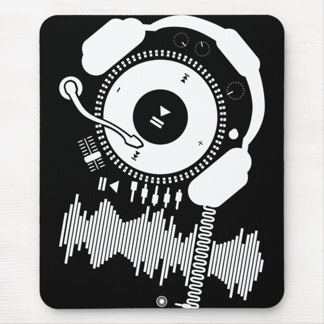 Funny_Record Mouse Pad (Front)