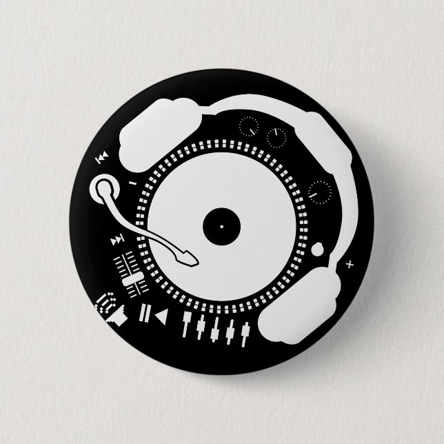 Funny_Record Pinback Button (Front)