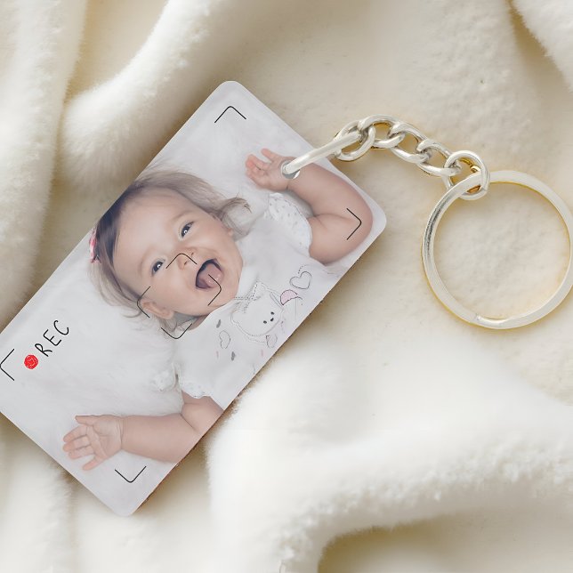 Funny Record Red Dot Custom Photo Keychain (Creator Uploaded)