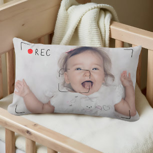 Funny Record Red Dot Custom Photo Lumbar Pillow