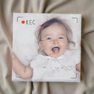 Funny Record Red Dot Custom Photo Magnet