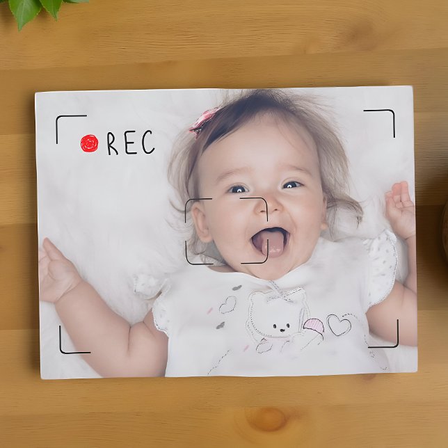 Funny Record Red Dot Custom Photo Postcard (Creator Uploaded)