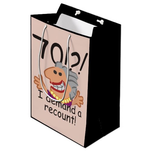 Funny Recount 70th Birthday Medium Gift Bag