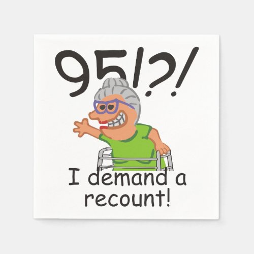 Funny Recount 95th Birthday Paper Napkins