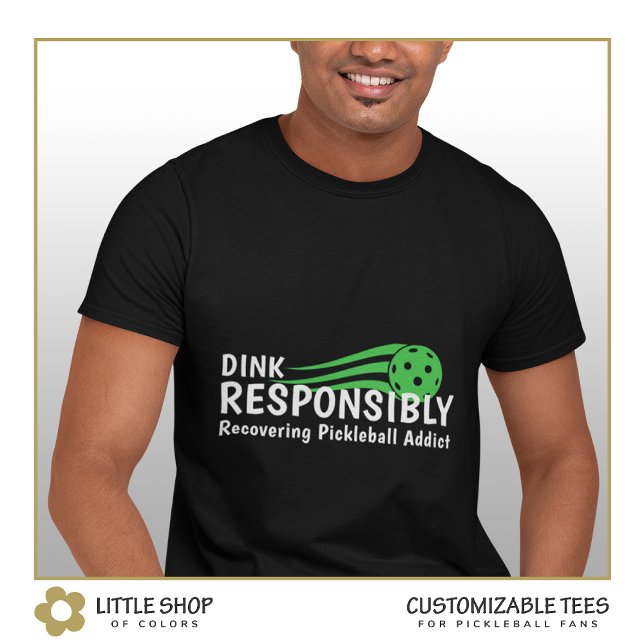 Funny Recovering Pickleball Addict Personalized T-Shirt (Creator Uploaded)