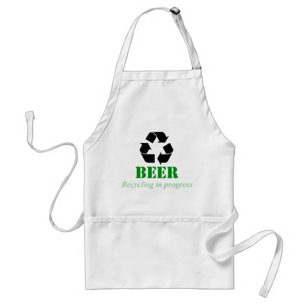 Funny Recycling Apron With Beer Saying