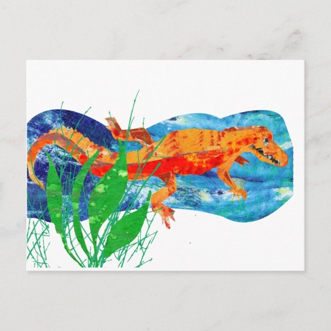 Funny Red Alligator Postcard (Front)