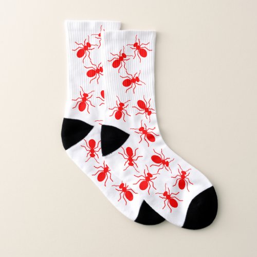 Funny Red Ants All_Over_Print Socks