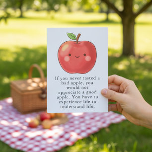 Funny Red Apple Eat a Red Apple Day Thank You Card