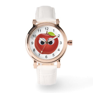 Funny Red Apple with Googly Eyes Watch
