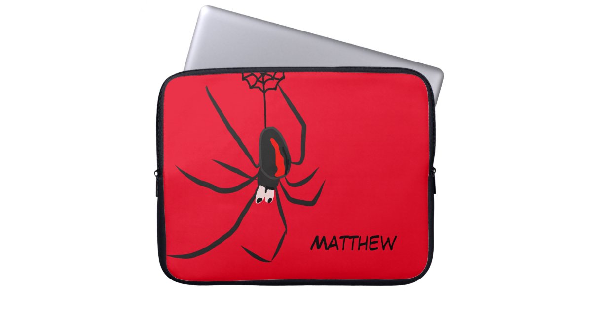 Funny Red Back Spider Spider Name Laptop Sleeve | Zazzle Funny Red Back Spider Spider Name Laptop Sleeve | Zazzle