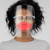 Funny Red Big Lips Personalized Face Shield (Insitu)
