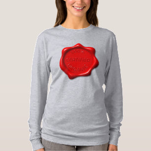 Funny Red Black Certified Organic Wax Seal T-Shirt