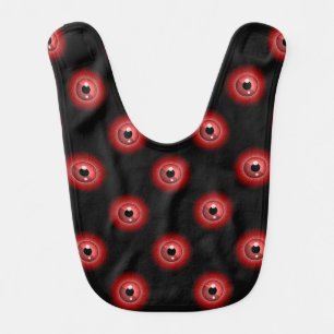 Funny Red Black Evil Devil Eye Magic Art Baby Bib