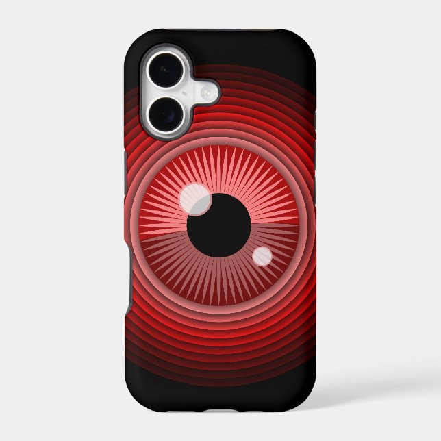 Funny Red Black Evil Devil Eye Magic Art Case-Mate iPhone Case (Back)