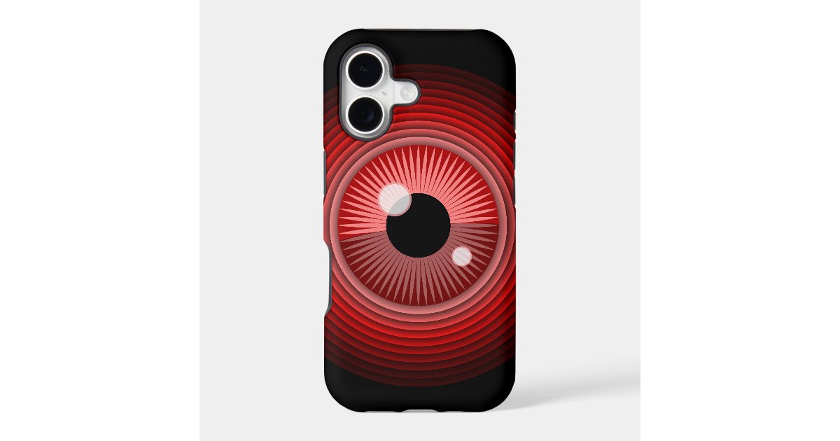 Funny Red Black Evil Devil Eye Magic Art Iphone Case | Zazzle