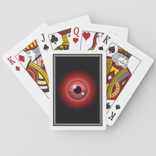 Funny Red Black Evil Devil Eye Magic Art Playing Cards