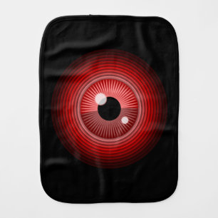 Funny Red Black White Evil Devil Eye Magic Baby Burp Cloth